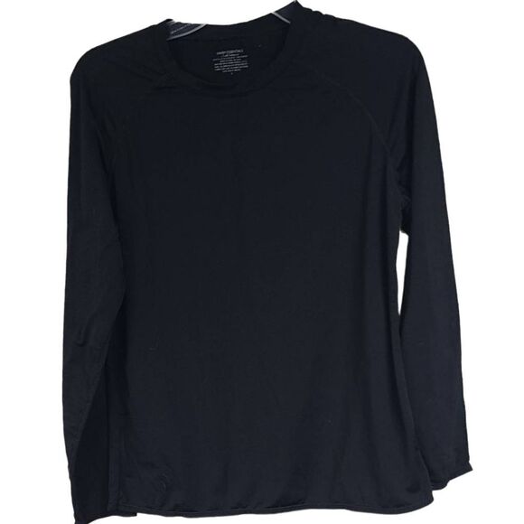 Women's Thermal Active Top Warm Essentials Cuddl Duds Black Coolpass Baselayer - Picture 1 of 4
